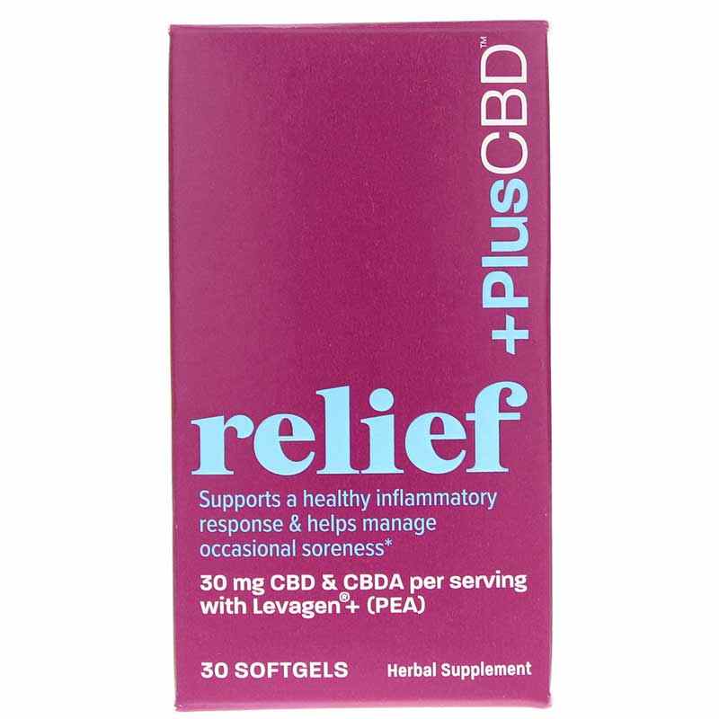 Relief CBD 30 Mg, 30 Softgels, by PlusCBD Oil