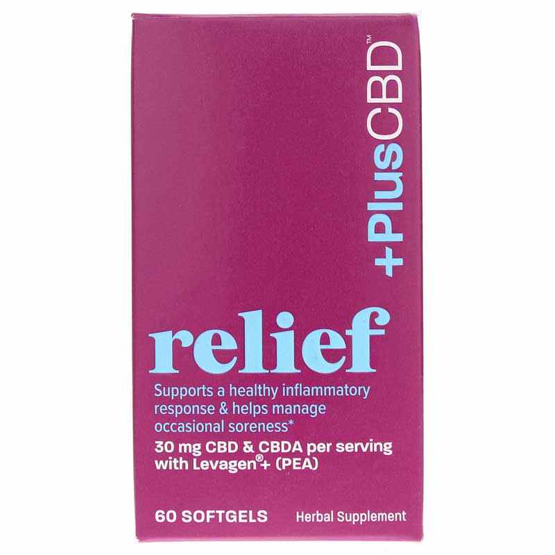 Relief CBD 30 Mg, 60 Softgels, by PlusCBD Oil