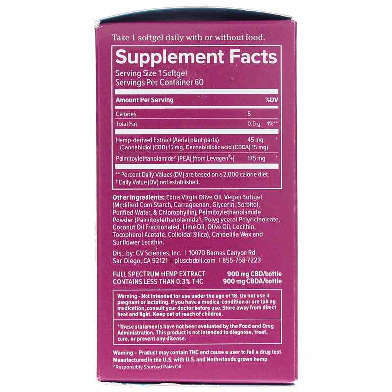 Relief CBD 30 Mg, 60 Softgels, by PlusCBD Oil, image #2