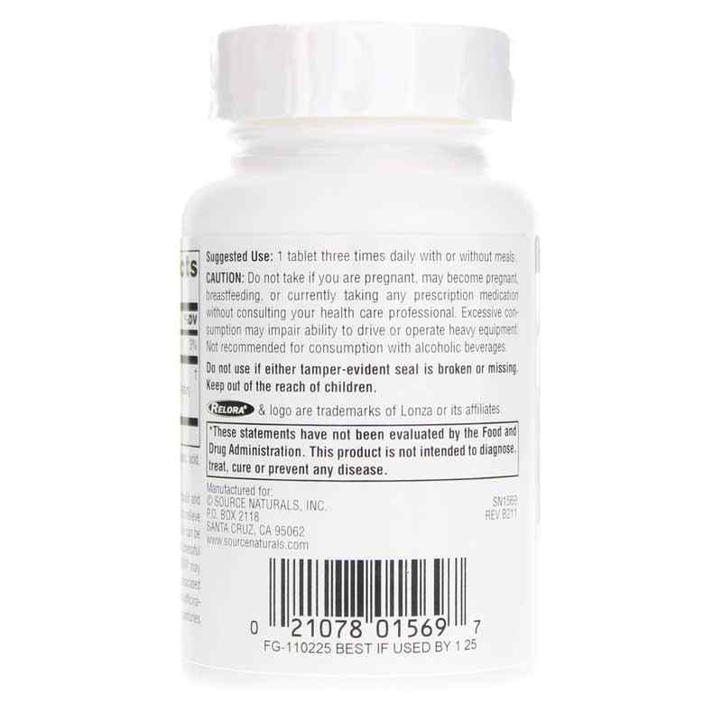 Relora 250 Mg, 90 Tablets, by Source Naturals, image #3