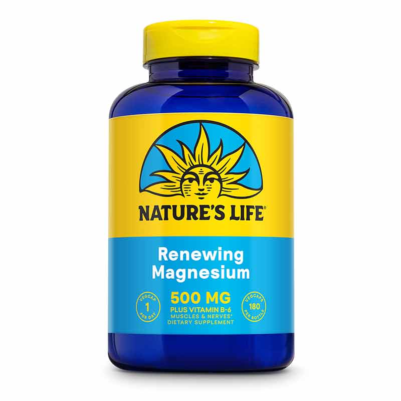Renewing Magnesium 500 Mg, 180 Veg Capsules, by Natures Life