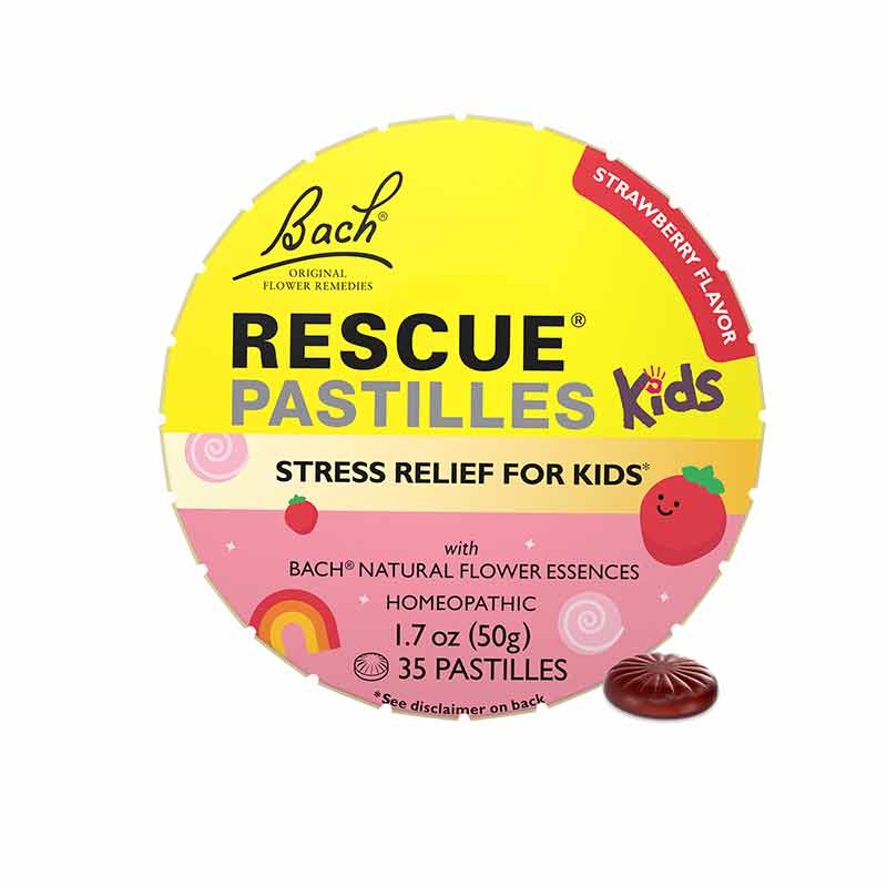 Rescue Kids Pastilles, Strawberry, 50 Grams, by Bach Flower Remedies
