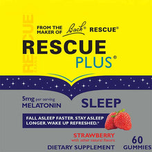 Rescue Plus Sleep Gummies, Strawberry, 60 Gummies, by Bach Flower Remedies