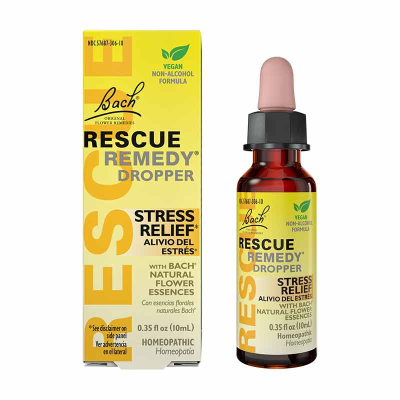Rescue Remedy Dropper Non-Alcohol, 10 Ml, by Bach Flower Remedies