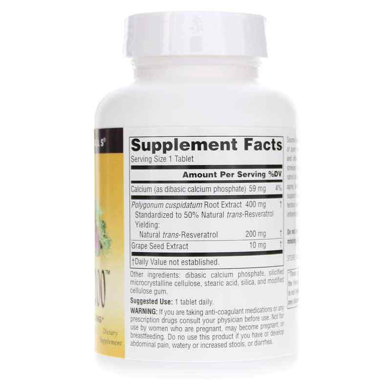 Resveratrol 200 Tablets, 120 Tablets, by Source Naturals, image #2