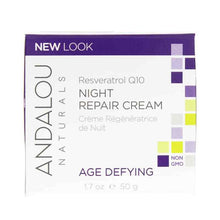 Resveratrol Q10 Night Repair Cream, Age Defying  Formula, by Andalou Naturals
