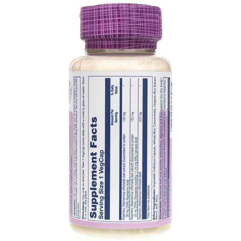 Rosemary Leaf Extract 275 Mg, by Solaray, image #2