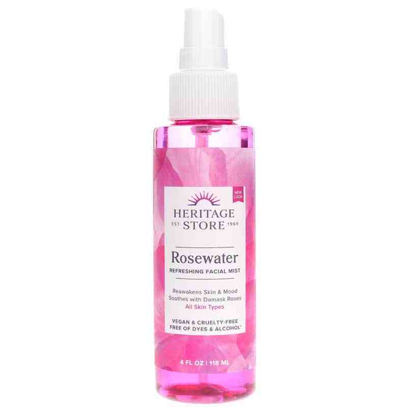 Rosewater Refreshing Facial Mist, 4 Oz, by Heritage Store