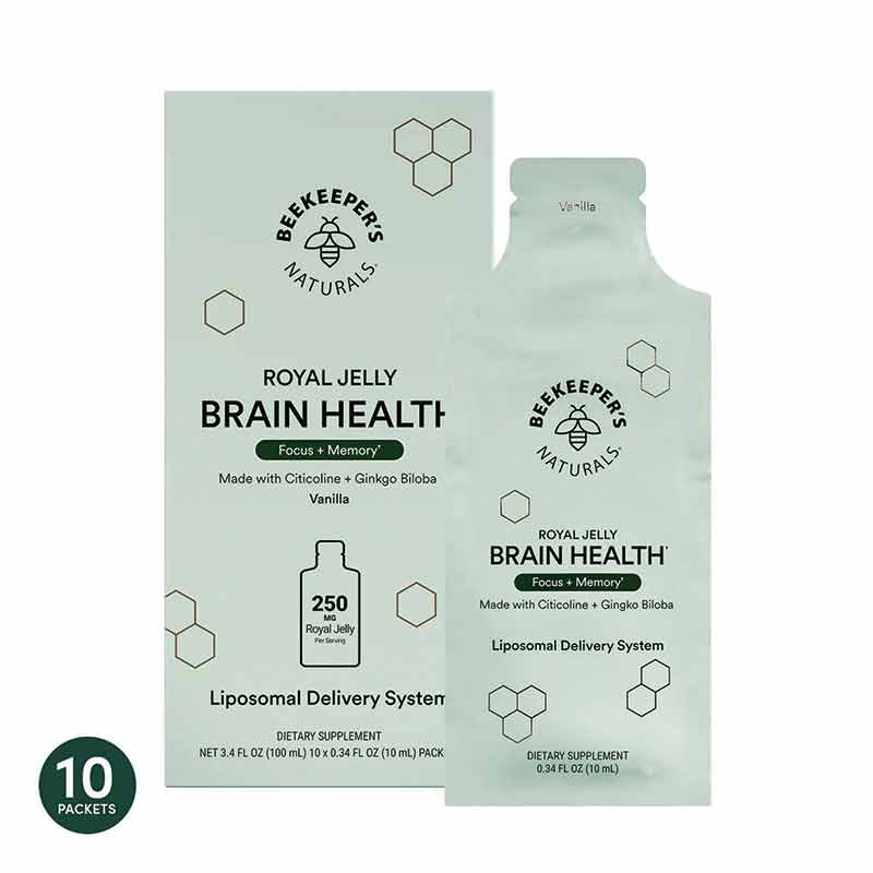 Royal Jelly Brain Health Liposomal, 10 Packets, by Beekeeper's Naturals