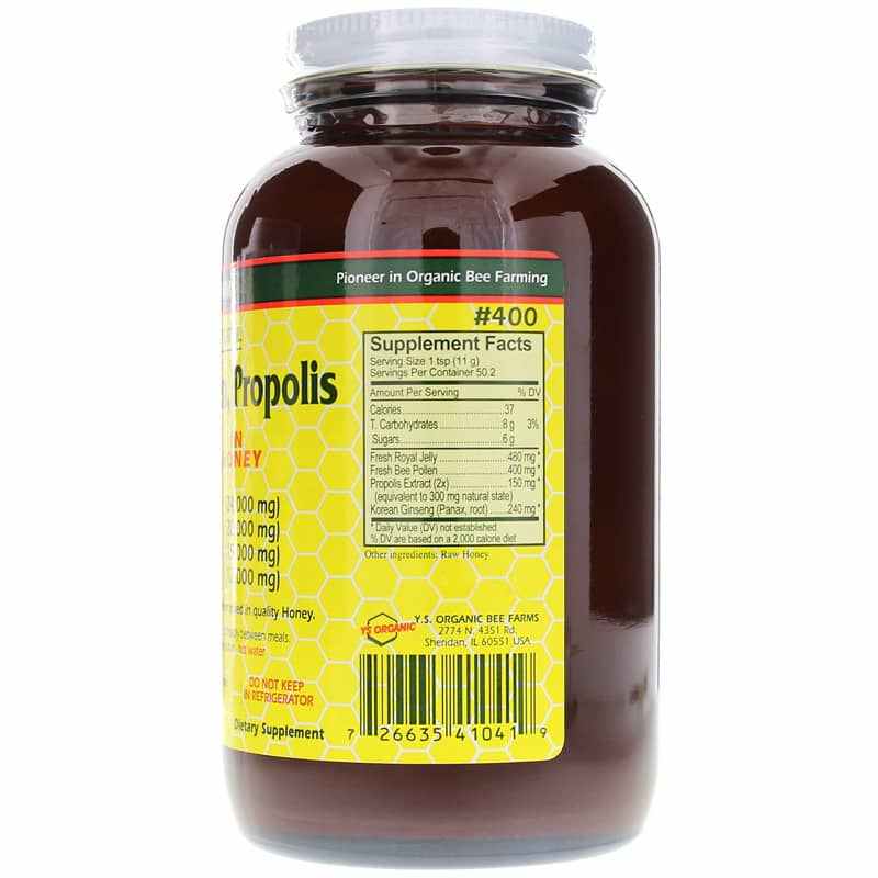 Royal Jelly, Pollen, Propolis & Ginseng in Honey, by YS Organic Bee Farms, image #2