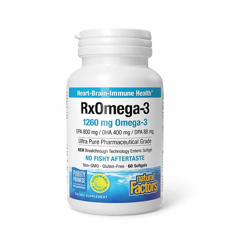 RxOmega-3 Fish Oil, 60 Softgels, by Natural Factors