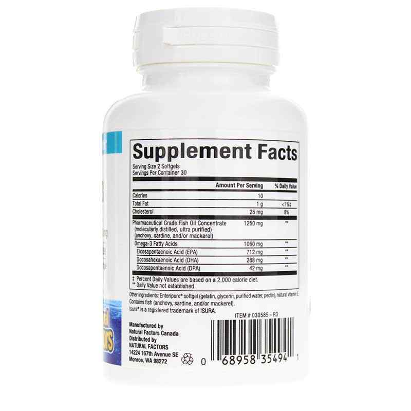 RxOmega-3 Mini Gels, 60 Softgels, by Natural Factors, image #2