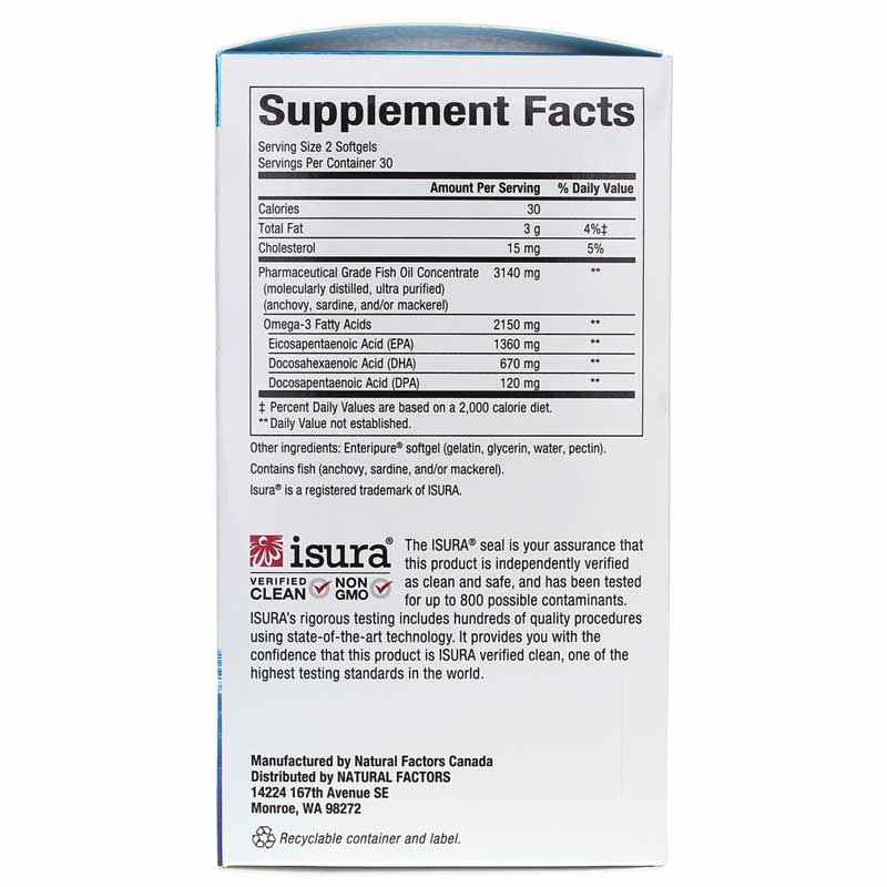 RxOmema-3 Ultra Strength, 60 Softgels, by Natural Factors, image #2