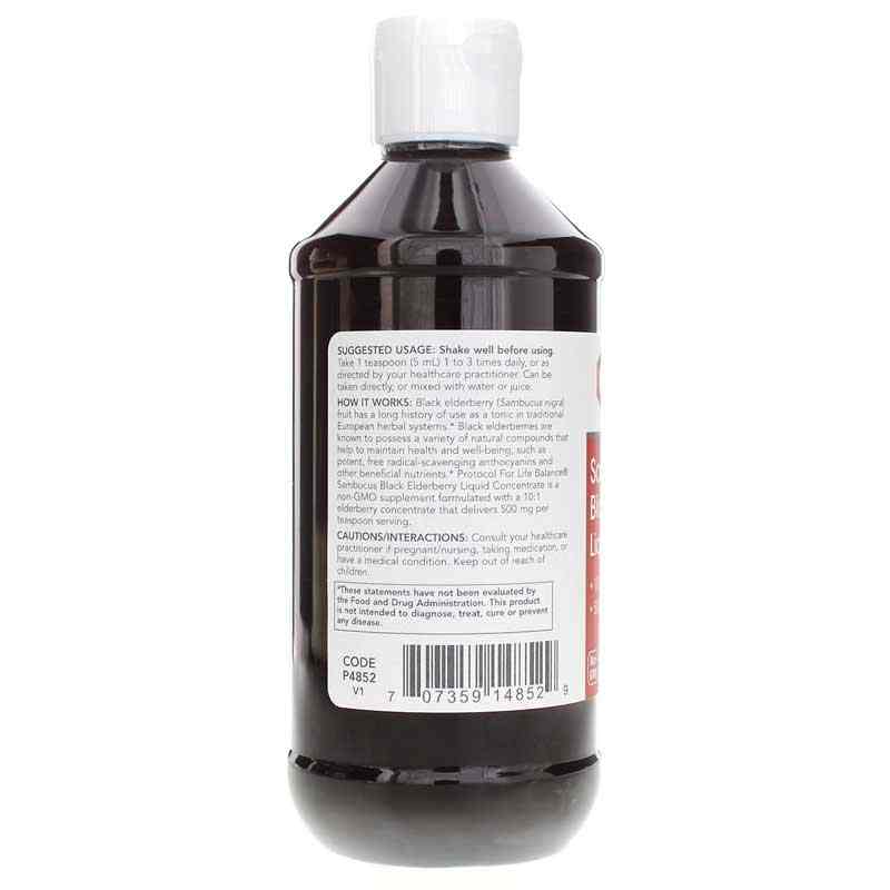 Sambucus Black Elderberry Liquid, 8 Oz, by Protocol For Life Balance, image #3