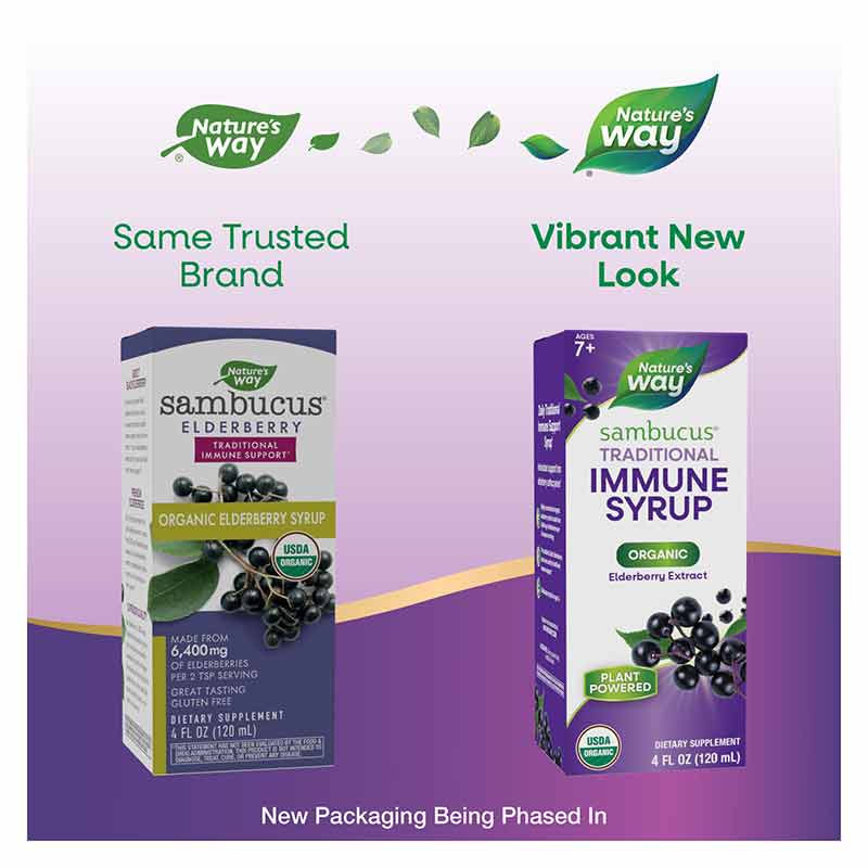 Sambucus Elderberry Organic Syrup, by Natures Way, image #3