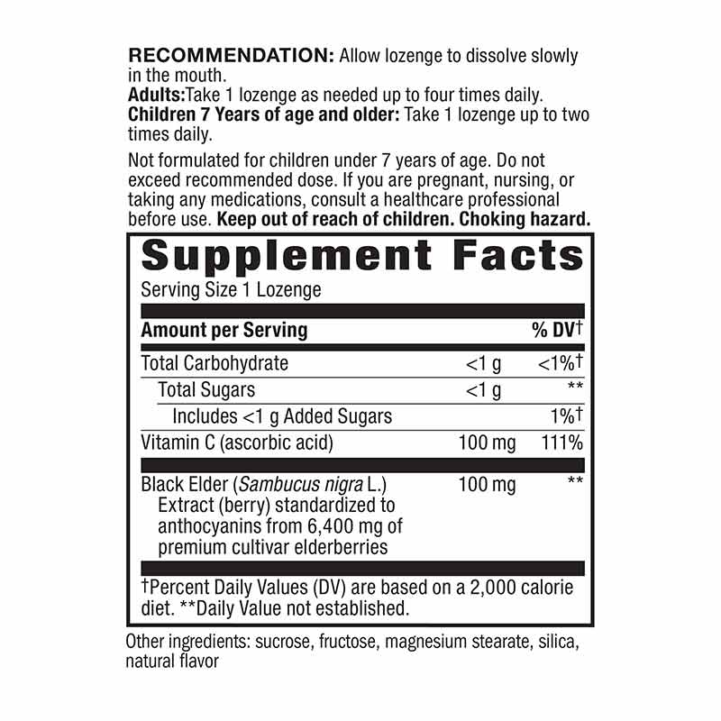 Sambucus Elderberry Original Lozenges, by Natures Way, image #2