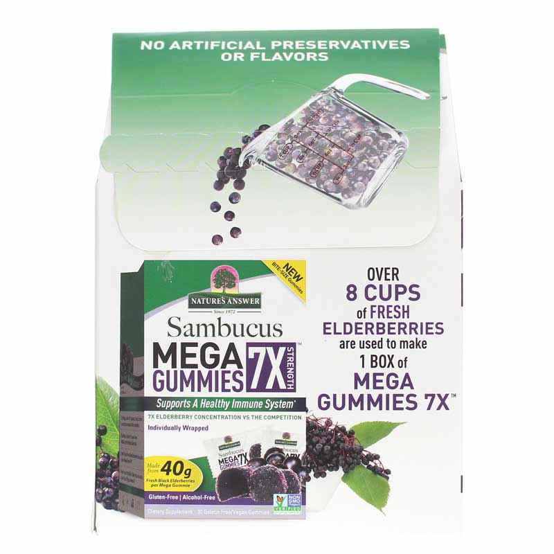 Sambucus Mega Gummies 7X, by Natures Answer, image #3