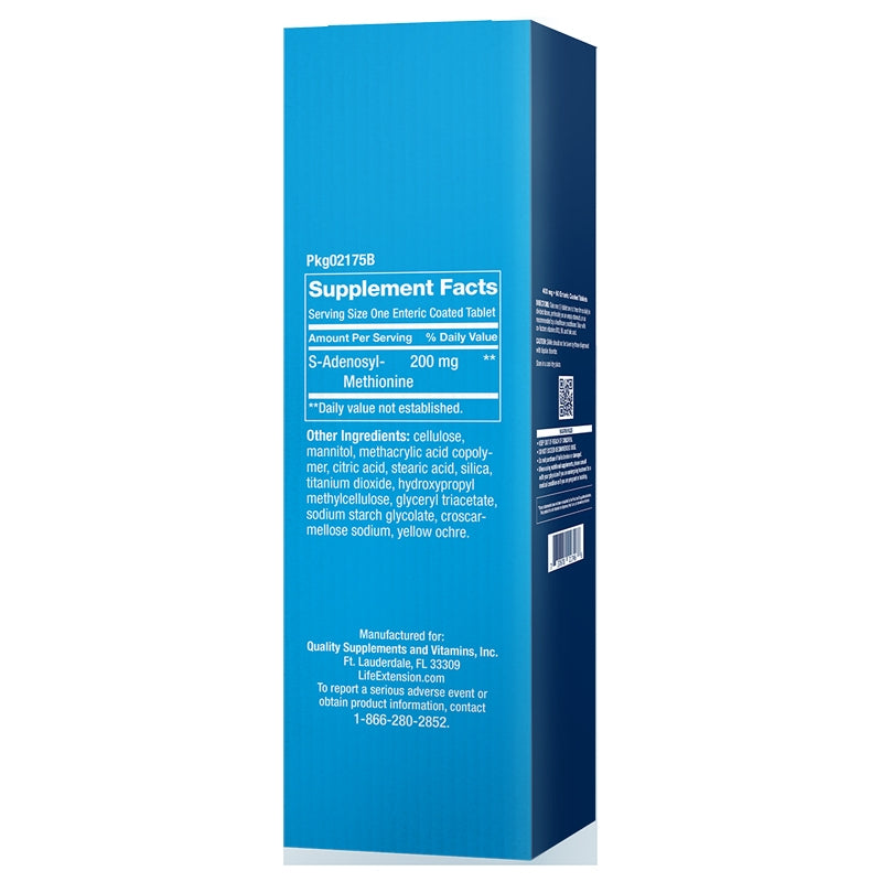 SAMe 200 Mg, 30 Enteric Coated Tablets, by Life Extension, image #2