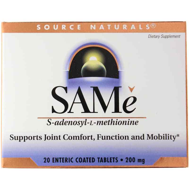 SAMe 200 Mg, 20 Enteric Coated Tablets, by Source Naturals