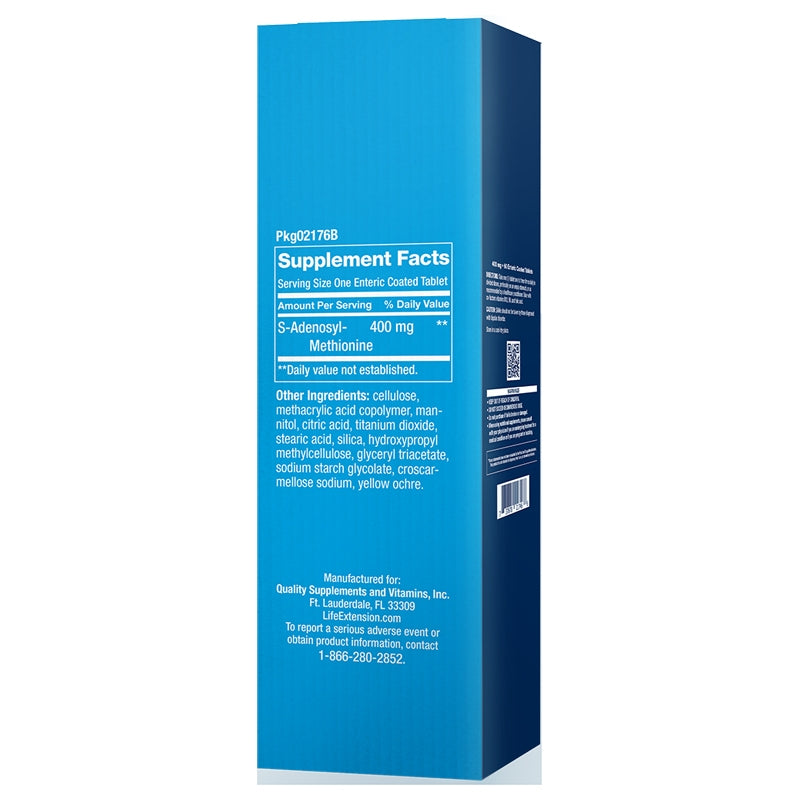 SAMe 400 Mg, 30 Enteric Coated Tablets, by Life Extension, image #2
