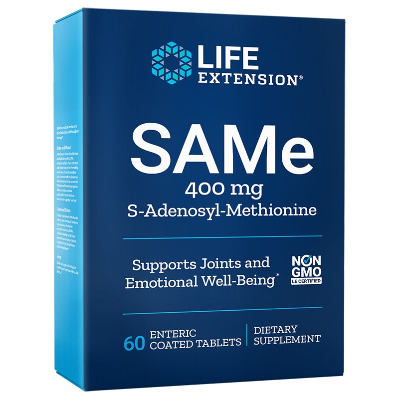 SAMe 400 Mg, 60 Enteric Coated Tablets, by Life Extension