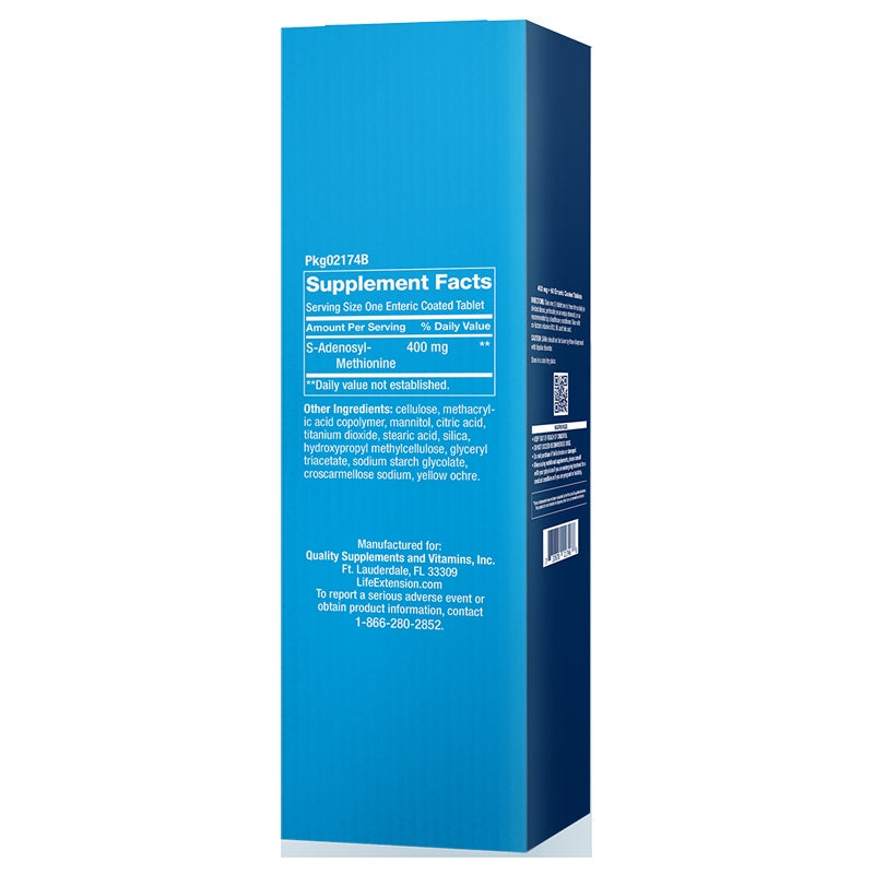 SAMe 400 Mg, 60 Enteric Coated Tablets, by Life Extension, image #2