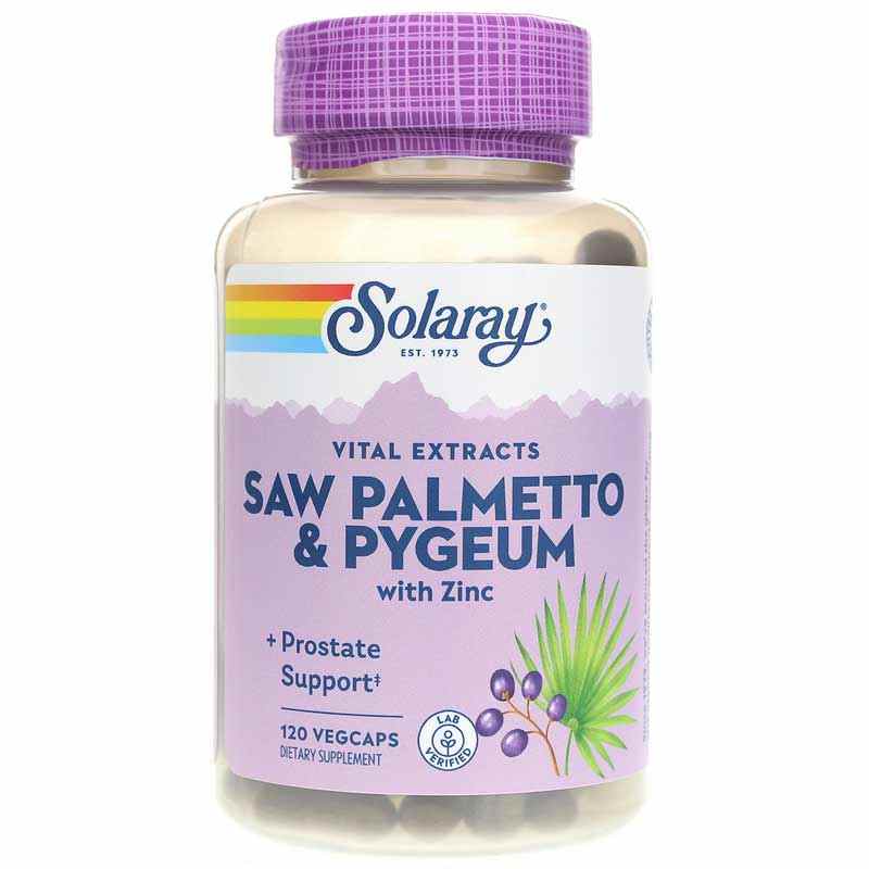 Saw Palmetto & Pygeum, 120 Veg Capsules, by Solaray