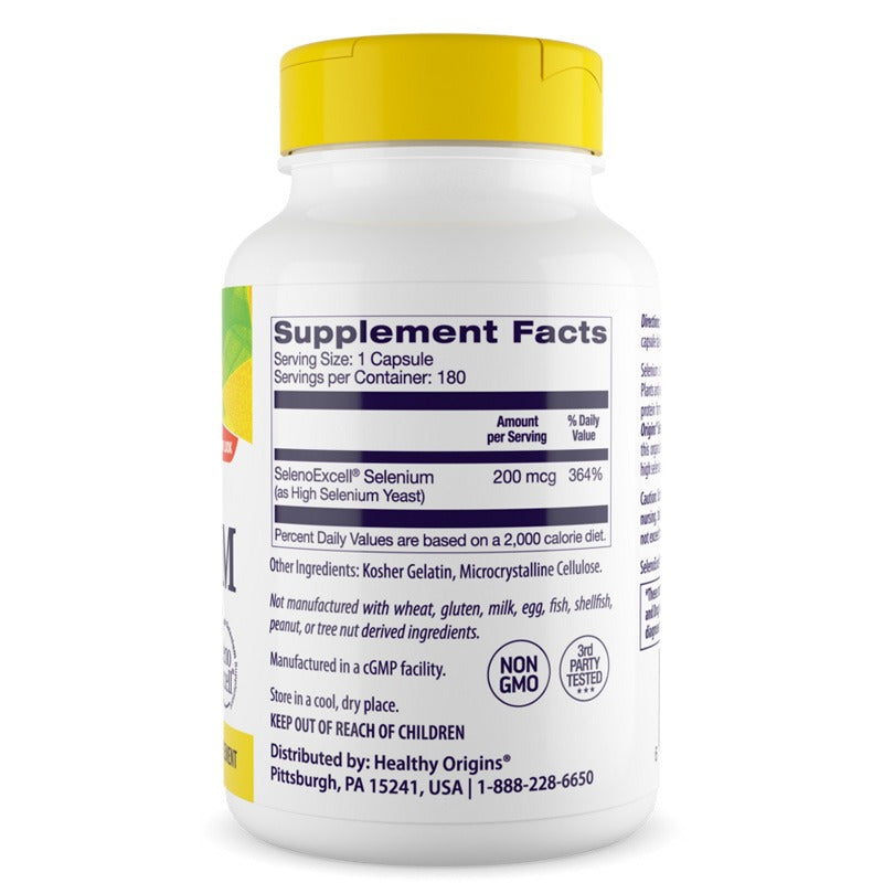 Selenium 200 Mcg Seleno Excell, 180 Capsules, by Healthy Origins, image #2