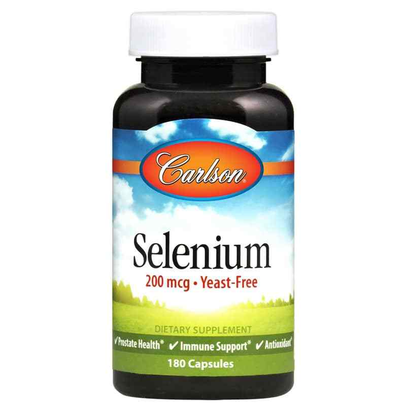Selenium 200 Mcg (Yeast-Free), 180 Capsules, by Carlson Labs