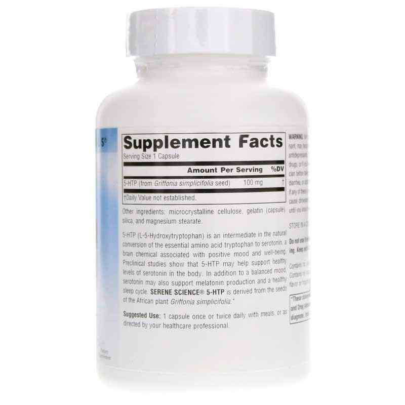 Serene Science 5-HTP 100 Mg, 120 Capsules, by Source Naturals, image #2