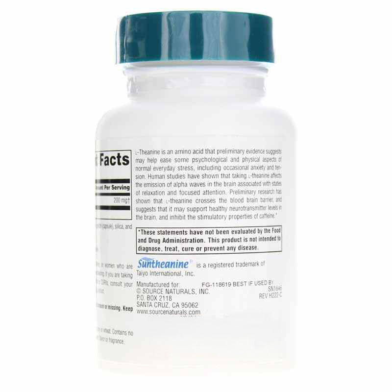 Serene Science L-Theanine 200 Mg, 60 Capsules, by Source Naturals, image #3