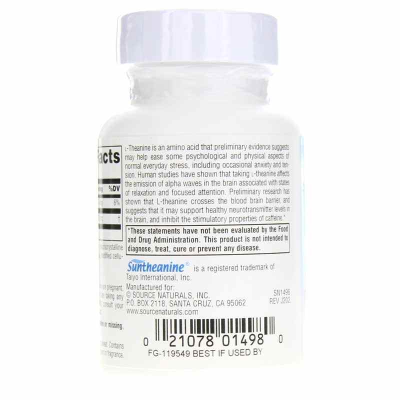 Serene Science L-Theanine 200 Mg Tablets, 30 Tablets, by Source Naturals, image #3