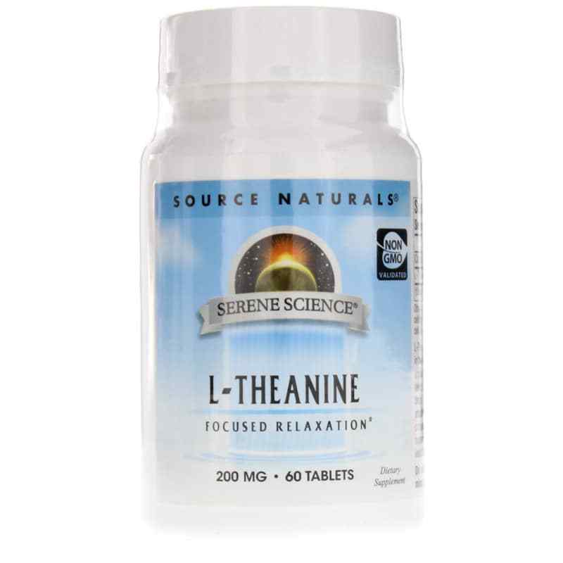 Serene Science L-Theanine 200 Mg Tablets, 60 Tablets, by Source Naturals