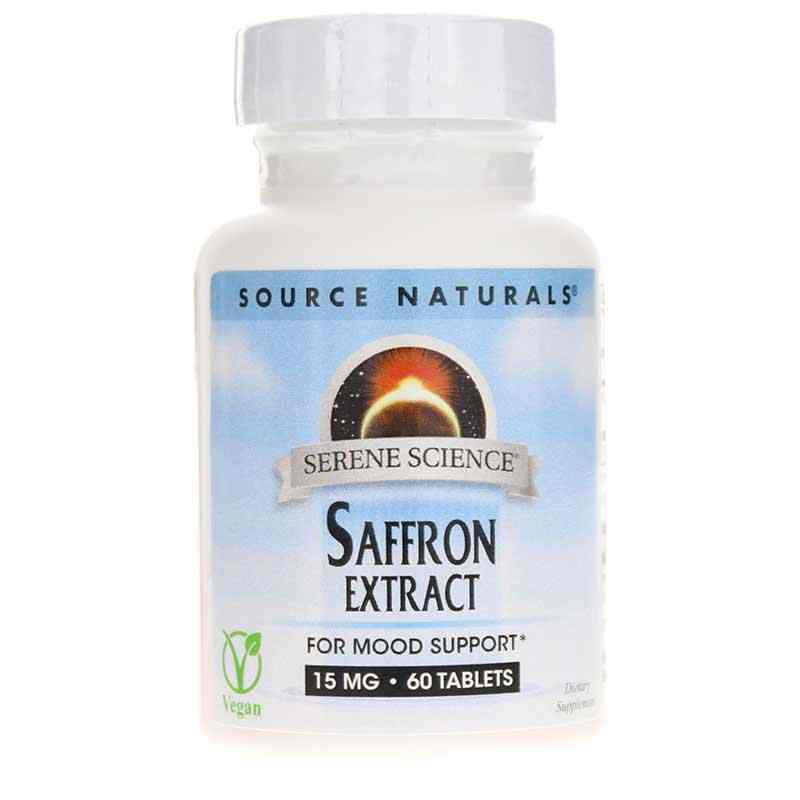 Serene Science Saffron Extract, 60 Tablets, by Source Naturals