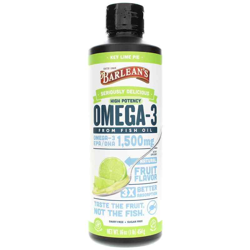 Seriously Delicious Omega-3 from Fish Oil, Key Lime, 16 Oz, by Barleans Organic Oils
