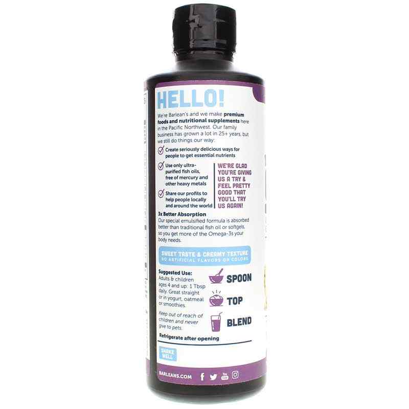 Seriously Delicious Omega-3 from Fish Oil, Passion Pineapple, 16 Oz, by Barleans Organic Oils, image #3