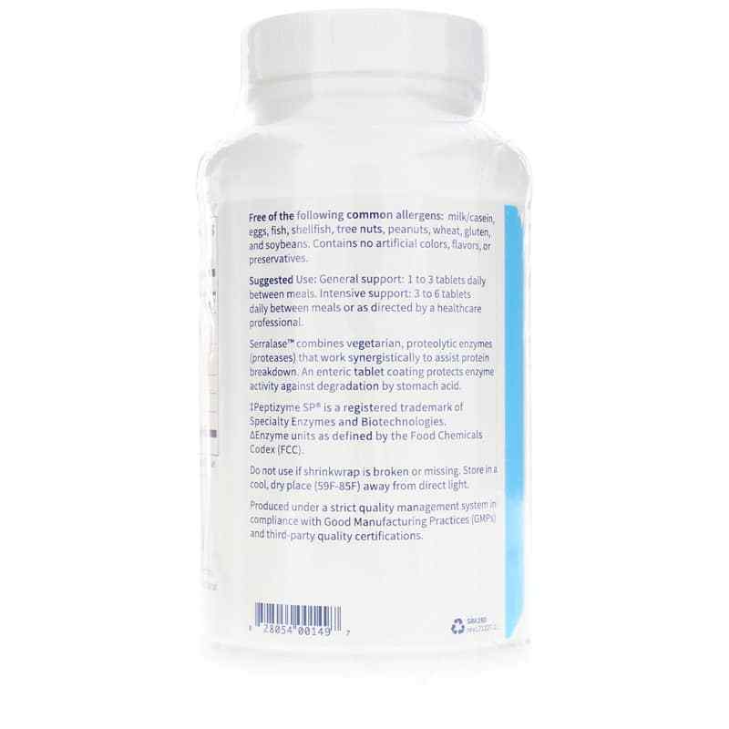 Serralase, 180 Tablets, by SFI Health, image #3
