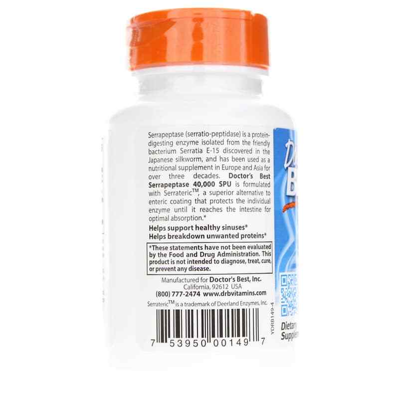 Serrapeptase, 90 Veg Capsules, by Doctors Best, image #3