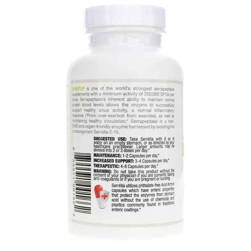 Serretia Pure Serrapeptase, 180 Capsules, by Arthur Andrew Medical, image #3