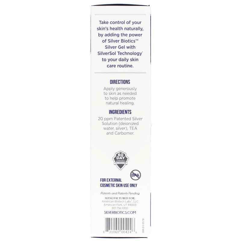 Silver Biotics Silver Gel, 4 Oz, by American Bio-Tech Labs, image #2