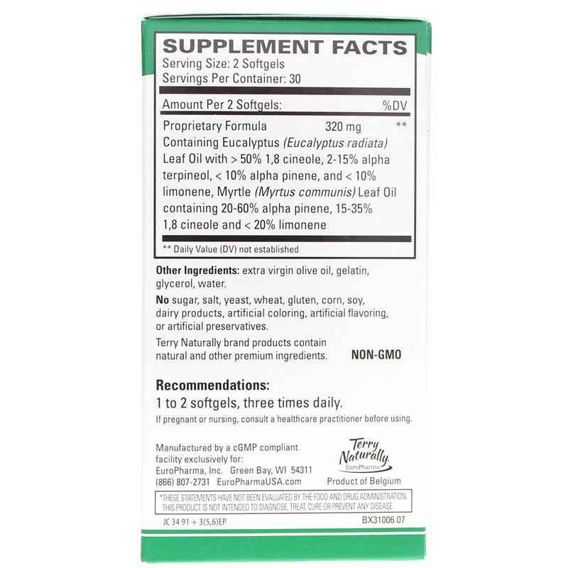 SinuCare with Eucalyptus, 60 Softgels, by Terry Naturally, image #2
