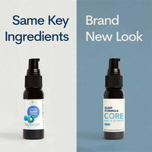 Dark glass spray bottle labeled "Sleep Formula" by Core Med Science, 1 oz size, with white label and black pump top.