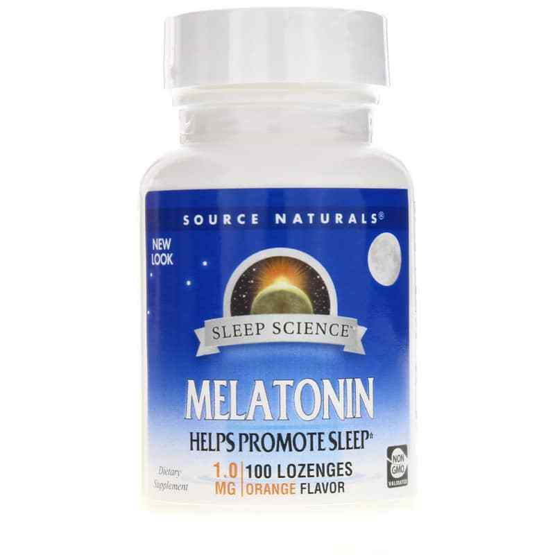 Sleep Science Melatonin 1 Mg Lozenges, Orange, 100 Lozenges, by Source Naturals