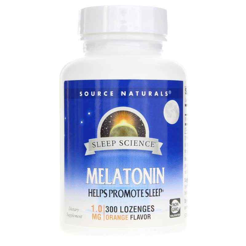 Sleep Science Melatonin 1 Mg Lozenges, Orange, 300 Lozenges, by Source Naturals