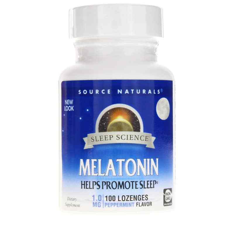 Sleep Science Melatonin 1 Mg Lozenges, Peppermint, 100 Lozenges, by Source Naturals