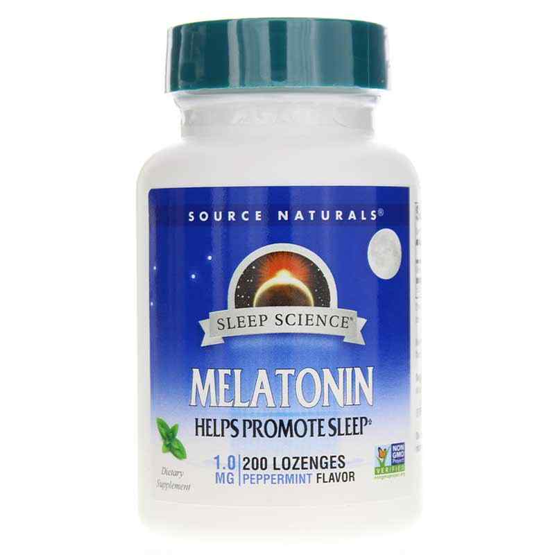 Sleep Science Melatonin 1 Mg Lozenges, Peppermint, 200 Lozenges, by Source Naturals