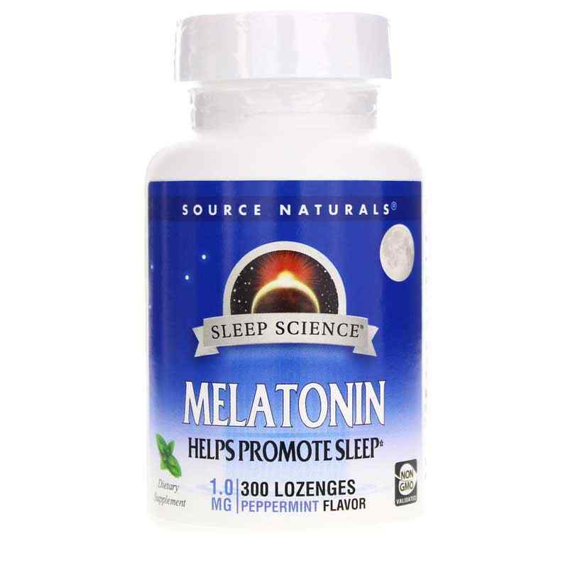 Sleep Science Melatonin 1 Mg Lozenges, Peppermint, 300 Lozenges, by Source Naturals