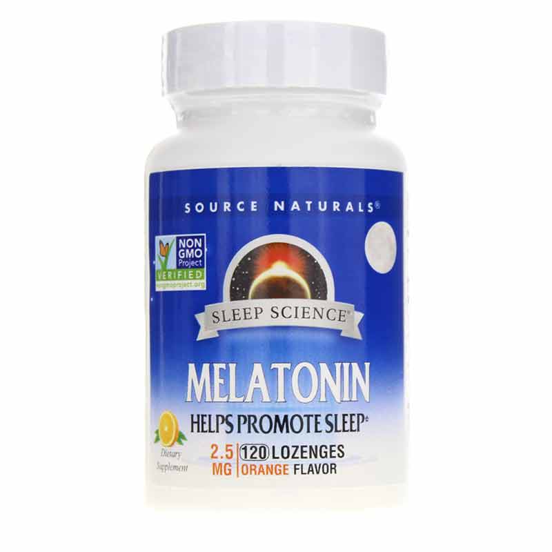 Sleep Science Melatonin 2.5 Mg Lozenges, Orange, 120 Lozenges, by Source Naturals