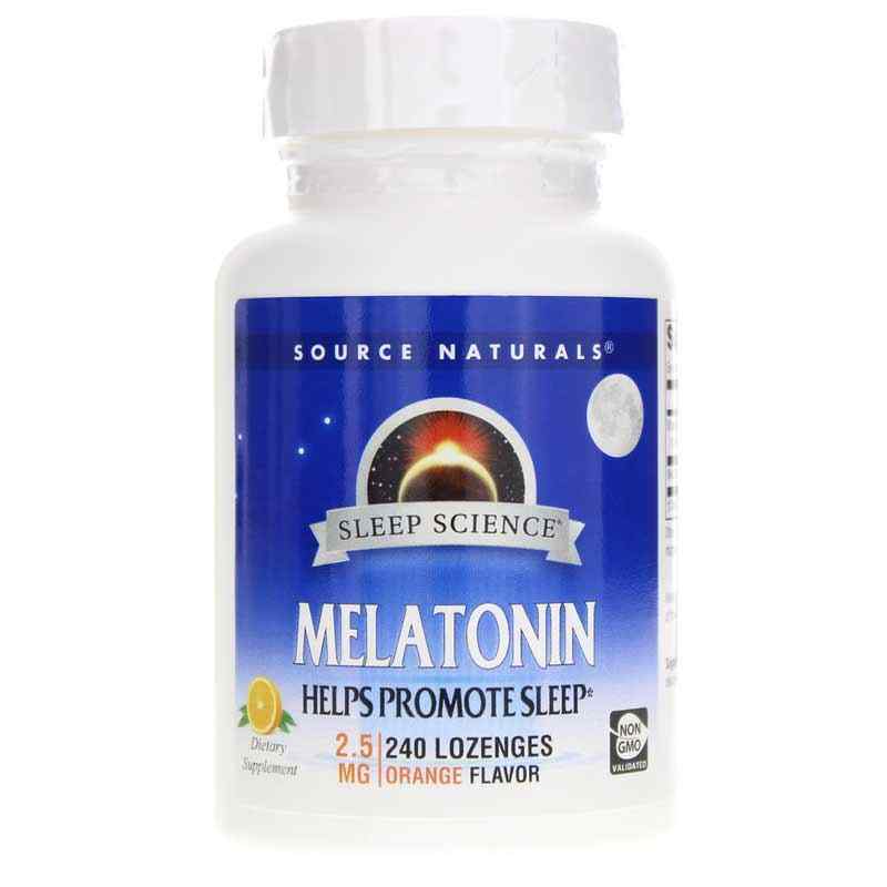 Sleep Science Melatonin 2.5 Mg Lozenges, Orange, 240 Lozenges, by Source Naturals
