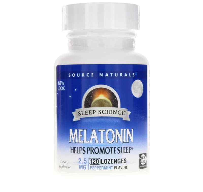 Sleep Science Melatonin 2.5 Mg Lozenges, Peppermint, 120 Lozenges, by Source Naturals